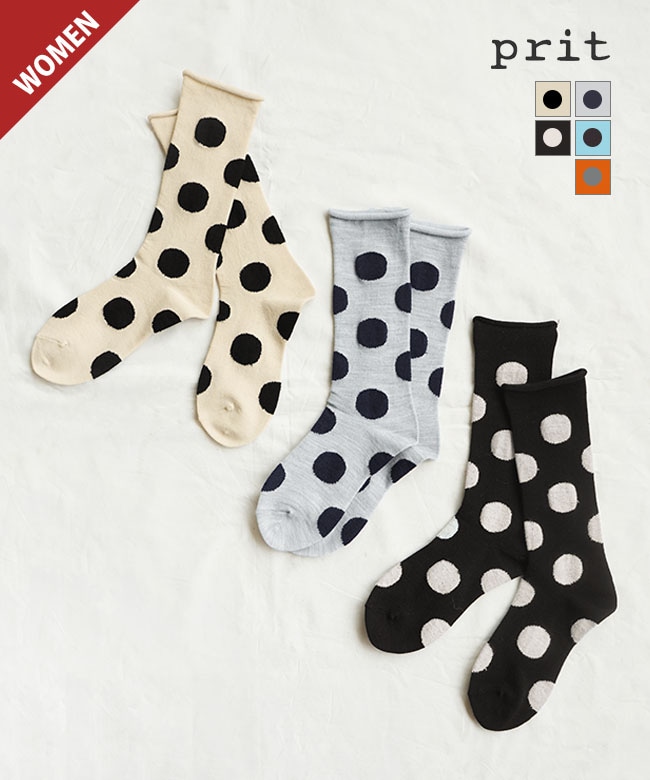 [P00663]prit(プリット) ドットソックス 靴下 レッグウェア レディース 女性 【メール便対応可】