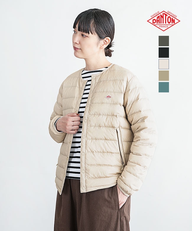 美品DANTONクルーネック インナーダウンジャケットXLサイズ　ドローコード 000000027360_4upYgYN.jpg