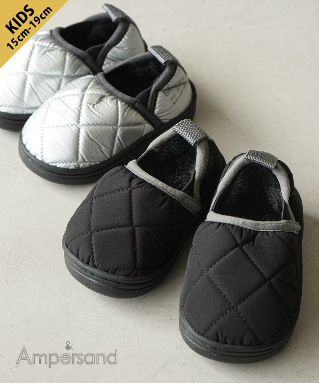 [L447025]AMPERSAND/F.O.KIDS(アンパサンド/エフオーキッズ) キルトシューズ スリッポン 子供靴 15cm 16cm 17cm 18cm 19cm