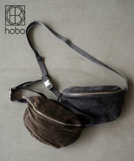 【SALE 50%OFF】hobo(ホーボー) WAIST POUCH PIG SUEDE ウエストポーチ ピッグスエード 豚革 本革 レザー 天然 セール [HB-BG4602]