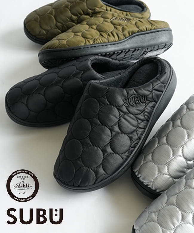【正規販売店】[SUBU Circle]SUBU(スブ) 【携行バッグ付き】SUBU ダウンサンダル クロッグサンダル スリッポン キルティング 丸 円 プレゼント ギフト アウトドア
