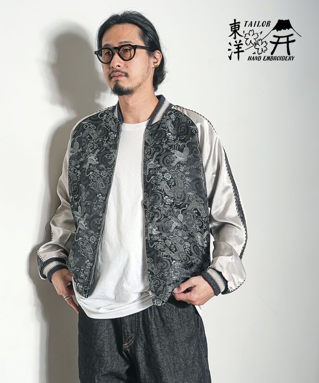 [TT15717]TAILOR TOYO(テーラー東洋) Early 1950s Style Rayon Brocade × Acetate Souvenir Jacket TOYO ENTERPRISE 60th Anniversary Special Edition “TIGER & DRAGON” (BROCADE) × “EAGLE”