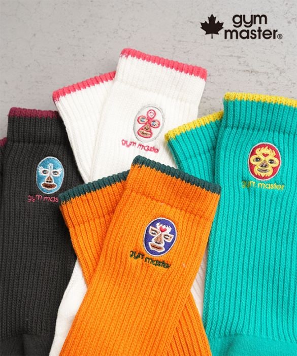 gym master(ジムマスター) 覆面レスラー刺繍ルーズソックス メンズ 靴下 雑貨 グッズ 抗菌 防臭【メール便対応可】 [G666753]