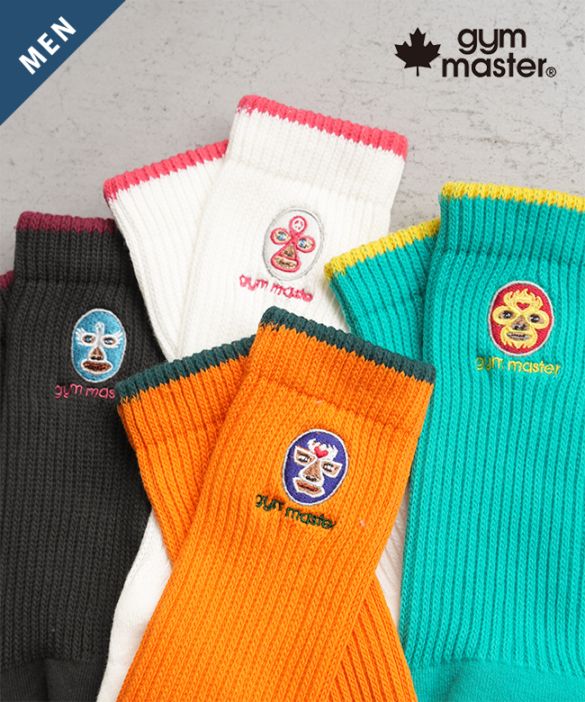 G666753]gym master(ジムマスター) 覆面レスラー刺繍ルーズソックス