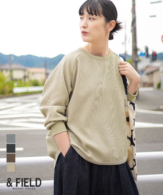 and-wf]&FIELD(アンドフィールド) IRMワッフルサマーニットガゼットPO