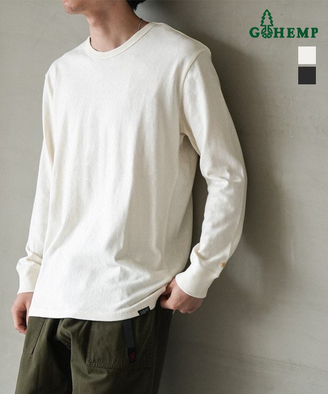 [GHC4264SBW25]GOHEMP(ゴーヘンプ) BASIC L/SL TEE ベーシック ロングスリーブ Tシャツ メンズ トップス カットソー クルーネック プルオーバー 長袖