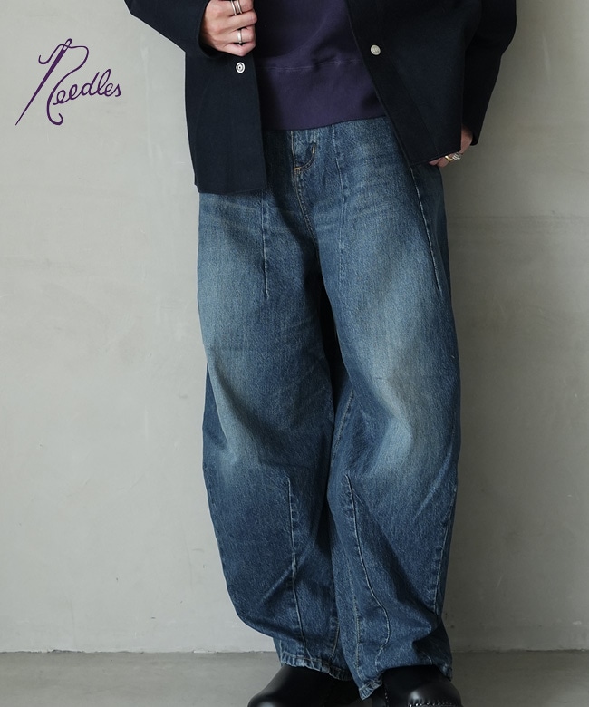 [RW235]NEEDLES(ニードルズ) H.D. Jean - 12oz Denim ヒザデルジーンズ - 12オンス デニム メンズ ボトムス ワイドパンツ デニムパンツ ヒザデルパンツ ジーパン
