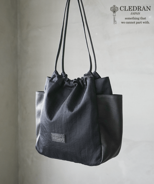 [CL3933]【保存袋付き】CLEDRAN(クレドラン) LIMO GATHER POCKET BAG ギャザーポケットバッグ 鞄 かばん