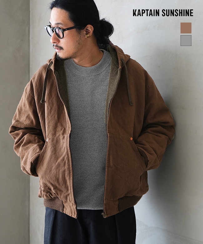 [KS25FJK15]KAPTAIN SUNSHINE(キャプテンサンシャイン) Cotton Hemp Hoody Jacket コットンヘンプフーディージャケット メンズ トップス アウター パーカー フード ジャンパー
