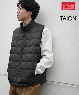 【SALE 30%OFF】【収納袋付属】Manhattan Portage(マンハッタンポーテージ) Stand Down Vest TAION スタンドダウンベスト タイオン 体温 メンズ トップス アウターベスト インナーベスト インナーダウン コラボレーション スタンドカラー セール [25FW-MP-TAION09]