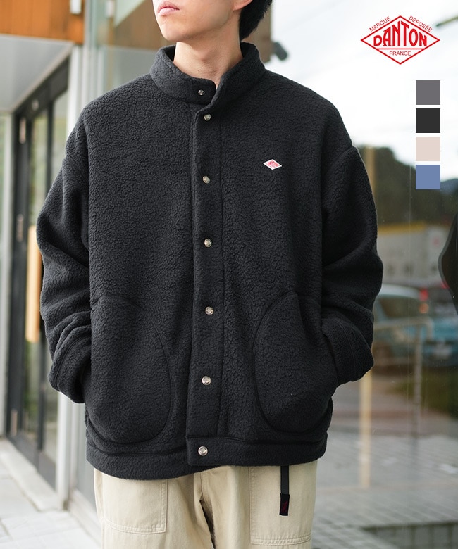 ◇[DT-A0070WNN]DANTON(ダントン) DOUBLE FACE BOA STAND COLLAR JACKET ダブルフェイスボア スタンドカラー ジャケット メンズ トップス アウター ブルゾン ジャンパー ボアジャケット