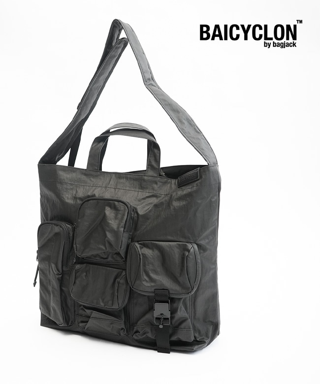[bcl-68-1]BAICYCLON by bagjack(バイシクロンバイバッグジャック) MULTI POCKET 2WAY TOTE BAG (MEDIUM) マルチポケット 2ウェイ トートバッグ (ミディアム) レディース メンズ ユニセックス ショルダー バッグ