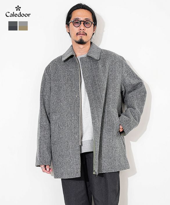 [6053-2503]Caledoor(カレドアー) Beaver Herringbone Reversible Coat ビーバー ヘリンボーン リバーシブル コート メンズ トップス アウター ウールコート