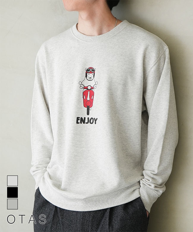 【SALE 30%OFF】[F-25AW252WH]OTAS(オータス) プリントT メンズ トップス 長袖 男性 Tシャツ セール