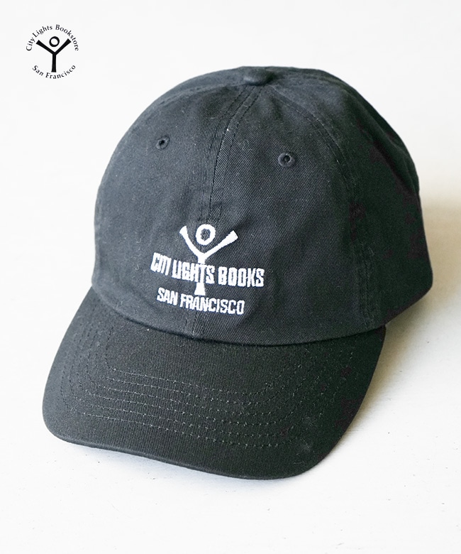 [cl-cap01]City Lights Book Store(シティライツ ブックストア) 6PANEL ロゴ刺繍キャップ レディース メンズ 男女兼用