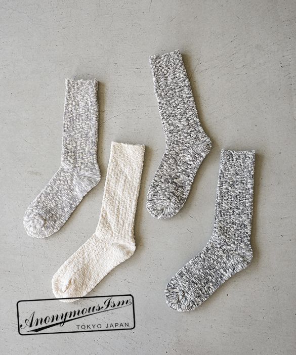 [16790000]ANONYMOUSISM(アノニマスイムズ)ライトスラブクルーソックス 靴下 レディース メンズ【メール便対応可】