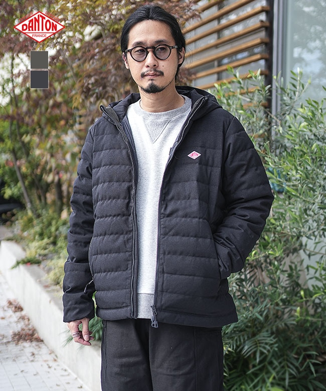 ◇[DT-A0187PWL]DANTON(ダントン) MIDDLE DOWN HOODED JACKET ミドルダウン フーデッド ジャケット メンズ トップス アウター ダウンジャケット インナーダウン アウターダウン ジャンパー ブルゾン