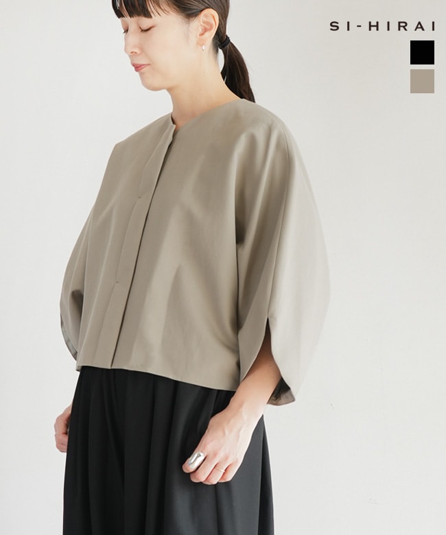[CHAW25-6006]SI-HIRAI(スーヒライ) DOLMAN SHORT COAT ドルマンショートコート レディース アウター