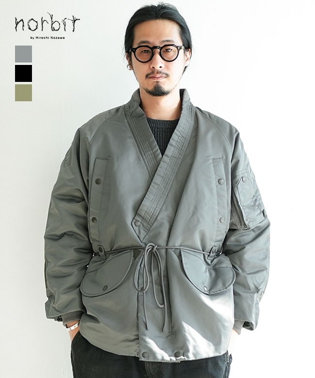 [ANCT-002]norbit by Hiroshi Nozawa(ノービットバイヒロシノザワ) N3B Samue Jacket サムエ ジャケット メンズ アウター トップス N-3B 作務衣 コラボ ミリタリー ブルゾン ジャンパー