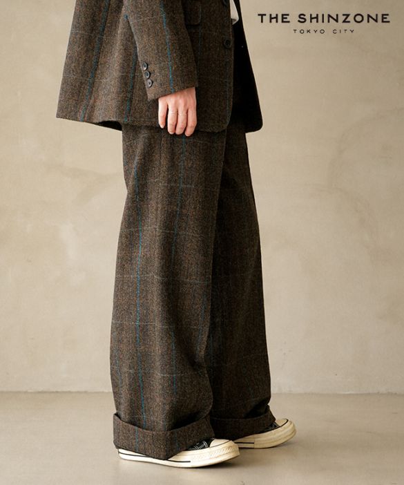 [25AMSPA09]THE SHINZONE(ザ シンゾーン) WOOL SEMI FLARE PANTS ウールセミフレアパンツ レディース ボトムス