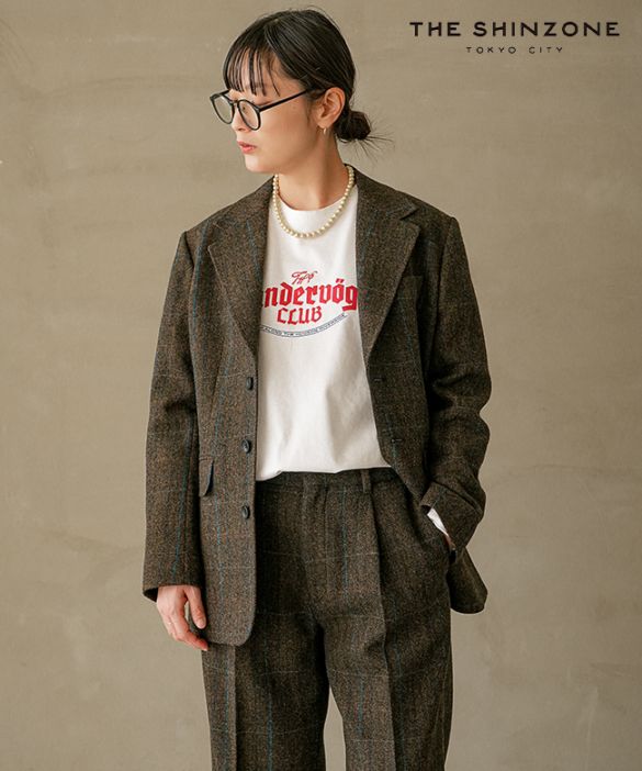 [25AMSJK03]THE SHINZONE(ザ シンゾーン) WOOL SINGLE BREASTED JACKET ウールシングルブレステッドジャケット レディース