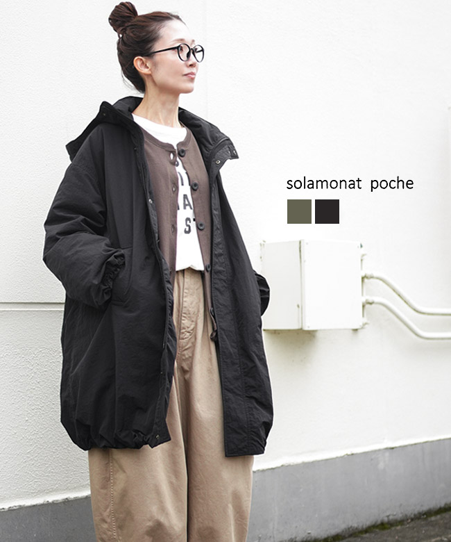 ◇[poche-down-coatfd]solamonat poche(ソラモナポッシェ) フーデッドダウンコート アウター レディース