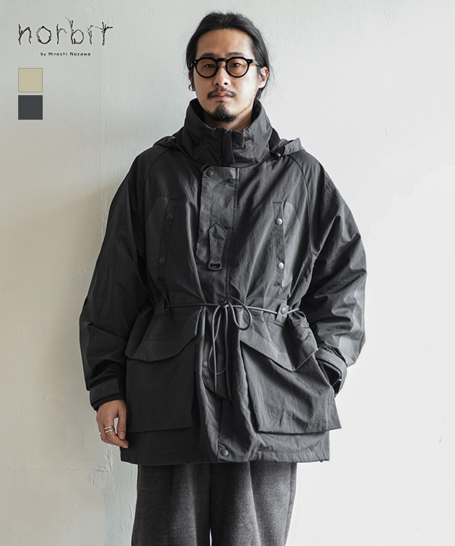 [HNJK-2002]norbit by Hiroshi Nozawa(ノービットバイヒロシノザワ) Printed patch mountain parka プリンテッド パッチ マウンテンパーカ メンズ トップス アウター フード ポケット