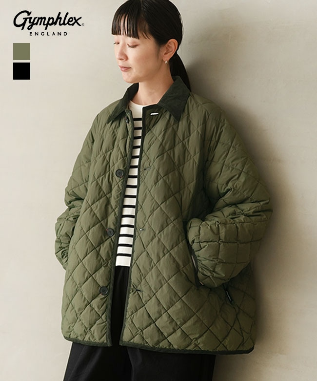 GY-A0717NYM]Gymphlex(ジムフレックス) QUILT DOWN PUFF SLEEVE MIDDLE