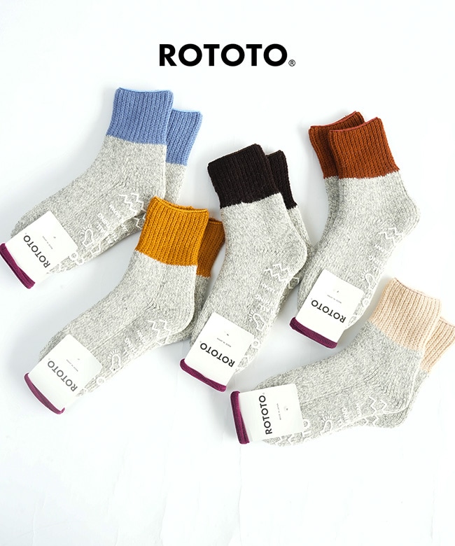 R1618]ROTOTO(ロトト)RETRO WINTER ROOM SOCKS レトロウィンター