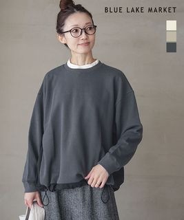 【SALE 30%OFF】BLUE LAKE MARKET(ブルーレイクマーケット) AZUMA裏毛/40/2コーマウェザー バイファブリックプルオーバー トップス スウェット カットソー セール [B-513022]