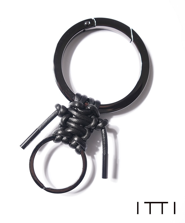 [ITTI-GOODS-062-BK]【ギャランティーカード付属】 ITTI(イッチ) CRISTY KNOTMAN RING BK キーリング