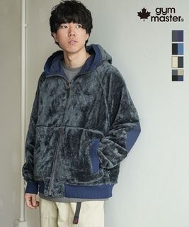 [G618770]gym master(ジムマスター) リバーシブルボアｘリップストップフードジャケット メンズ アウター
