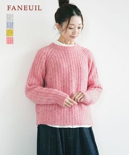 【SALE 20%OFF】[F-4125419]FANEUIL(ファヌル) ローゲージニット レディース トップス セーター 混毛 セール