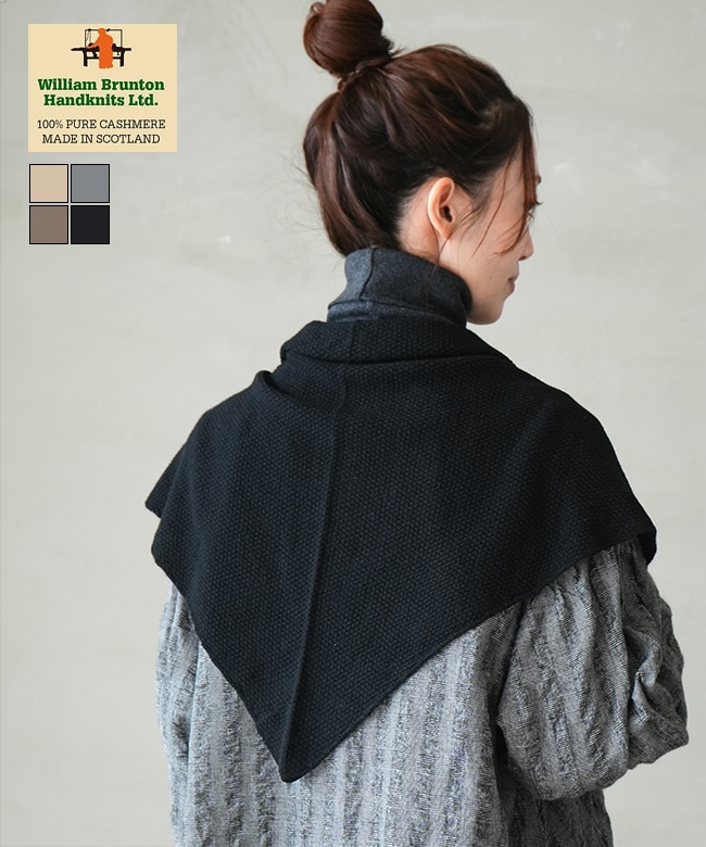 WB25-20]William Brunton(ウィリアムブラントン) 1ply triangle scarf