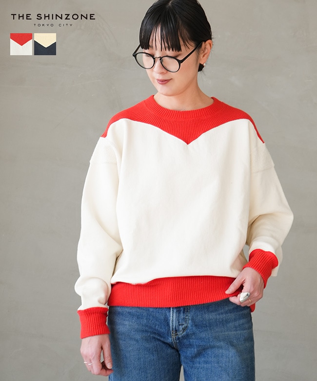 25AMSCU09]THE SHINZONE(ザ シンゾーン) COLOR BLOCK SWEATSHIRT