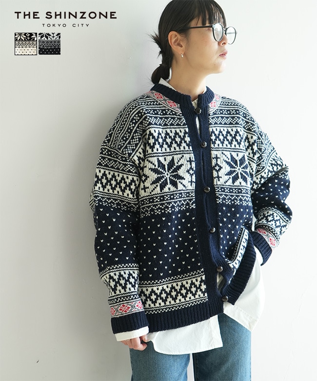 25AMSNI05]THE SHINZONE(ザ シンゾーン) NORWAY KNIT CARDIGAN