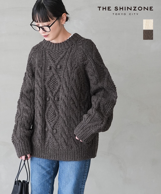 kojimato!THE SHINZONE アランニット ケーブル 25AMSNI13]THE SHINZONE(ザ シンゾーン)ARAN CABLE KNIT PULLOVER