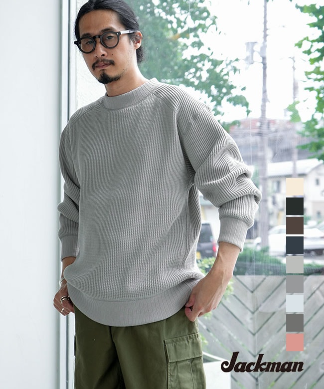 Jackman(ジャックマン) Waffle Midneck ワッフルミッドネック メンズ