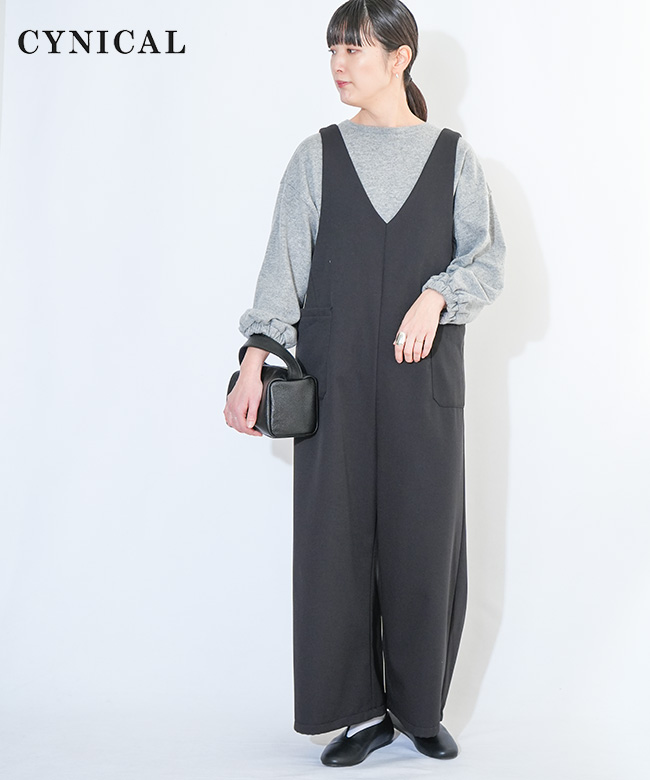 SALE 20%OFF】[552-96061]CYNICAL(シニカル) 裏起毛Vネックサロペット