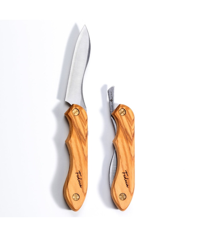 [000957] FEDECA フェデカ / 【天然木】折畳式料理ナイフ プレーンオリーブ【ラッピング対象外】【沖縄・北海道・離島配送不可】