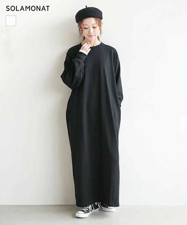 ◇【訳あり/30%OFF】[SMA-PENOPLSV]SOLAMONAT(ソラモナ) ペンネ天竺ロングスリーブワンピース/レディース/カットソー/ウッディーハウス【日本製】