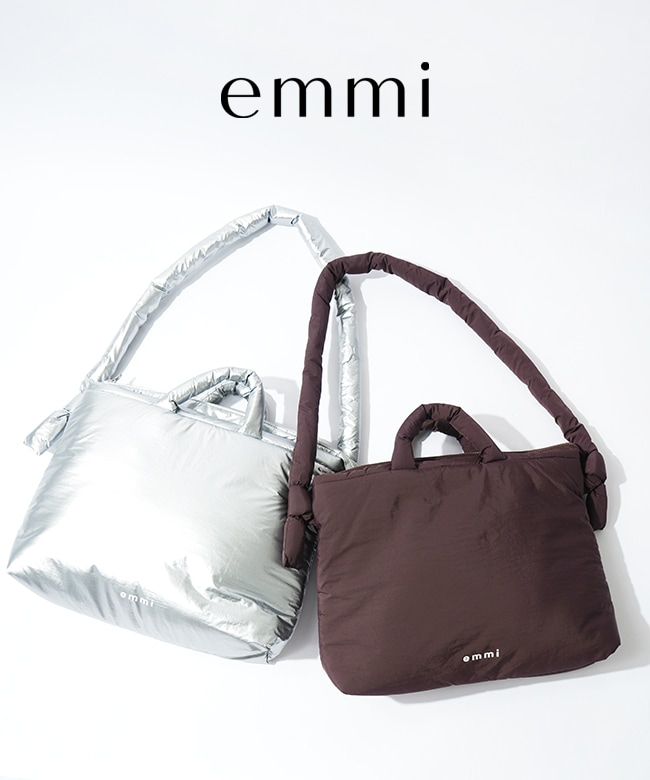 【SALE 20%OFF】[13WGB261305]emmi(エミ)ナイロンパディングバッグ トートバッグ