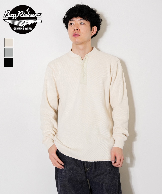 BR68130]Buzz Rickson's(バズリクソンズ) THERMAL HENLEY NECK T-SHIRT