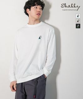 【SALE 50%OFF】ALLOWED TO UNFOLD/Shabby(アロウド トゥ アンフォールド/シャビー) ボウタイ刺繍SHABBYスウェットTee Tシャツ 長袖 トップス メンズ [SHA-261-04] セール