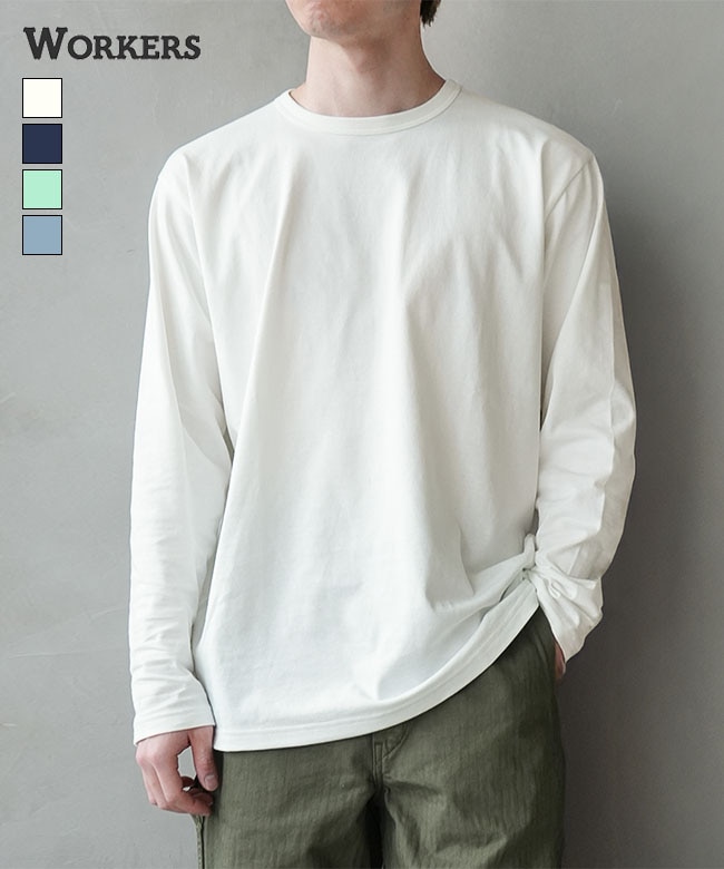 ホワイトカットソー　まとめ売り 2601ID1]WORKERS(ワーカーズ) 2PLY T Long Sleeve Tシャツ ロング