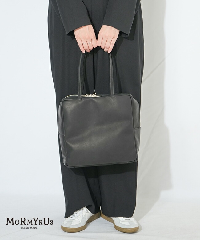 ◇【訳あり 20%OFF】【保存袋あり】MORMYRUS(モルミルス) レザー キューブ トート [M-148]