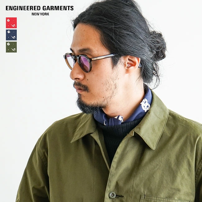 【訳あり 10%OFF】ENGINEERED GARMENTS(エンジニアド ガーメンツ) PRINTED BANDANA - NOVELTY プリント バンダナ ノベルティ [OR472]