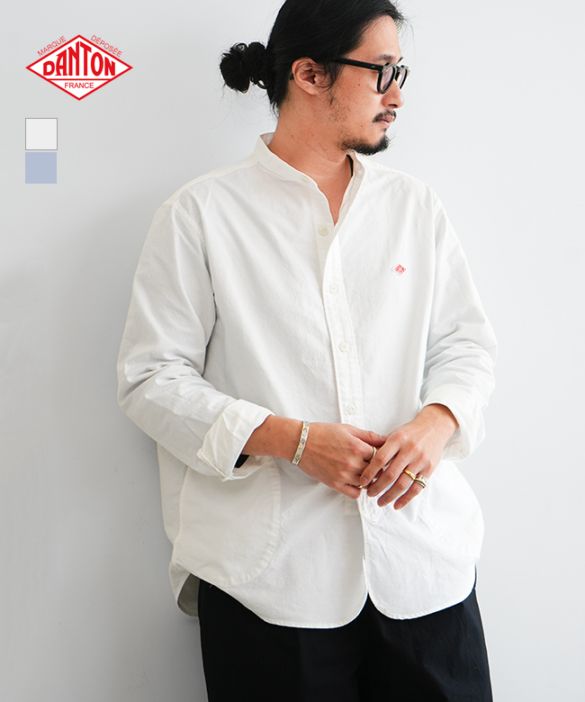 ◇[DT-B0280SOX]DANTON(ダントン)Men's Oxford Band Collar Shirt