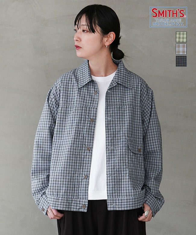 [6175-3083]SMITH'S(スミス) BROOKLYN trucker shirt jacket ブルックリントラッカーシャツジャケット メンズ レディース ユニセックス トップス