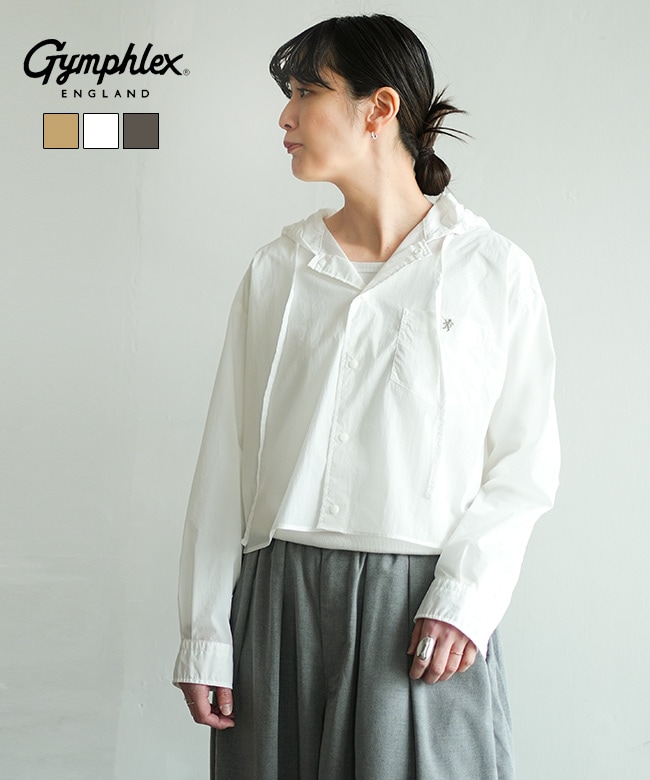 [GY-B0463DNT]Gymphlex(ジムフレックス)  ナイロン フードシャツジャケット アウター レディース【メール便対応可】